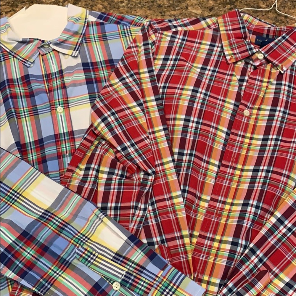 2 boys polo shirts size XL
